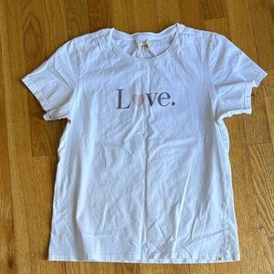 Pact Organic Love White T-Shirt